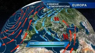 Ciśnienie atmosferyczne w Europie w środę