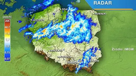 Dwa fronty: ciepły i chłodny nad Polską