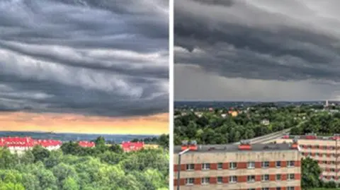 Hipnotyzujące chmury szkwałowe na Śląsku