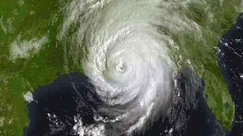 Zdjęcie satelitarne huraganu Katrina z 28 maja 2005 roku
