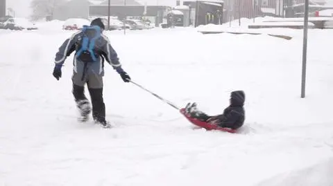 Śnieg w zachodniej Polsce