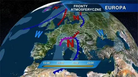 Układ frontów nad Europą