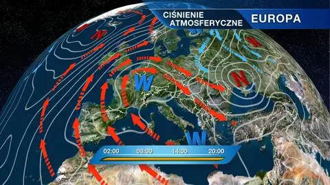 Układ ciśnienia atmosferycznego w Europie
