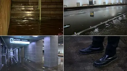 Ulewa w Poznaniu i okolicach. Wstrzymany ruch tramwajów, auta uwięzione pod wiaduktami