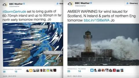 Gertruda nadciąga nad Wyspy Brytyjskie. Met Office wydał ostrzeżenia pogodowe
