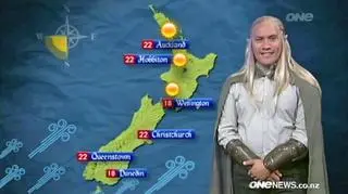 W nowozelandzkiej telewizji pogodę dla Śródziemia zapowiedział elf
