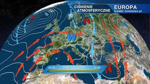 Sytuacja baryczna nad Europą