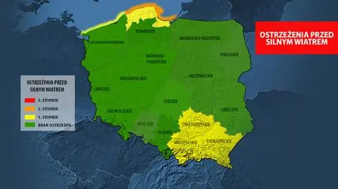IMGW ostrzega przed silnym wiatrem