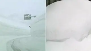 Zaspy śnieżne w prefekturze Niigata