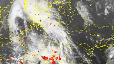 Lokalizacja burz nad Polską