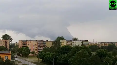 "Wygląda na trąbę powietrzną". Zobacz nagranie Reportera 24 z Bełchatowa