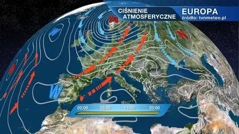 Sytuacja baryczna nad Europą