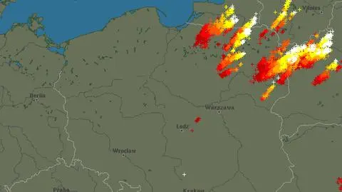 Burze nad Polską - godz. 19