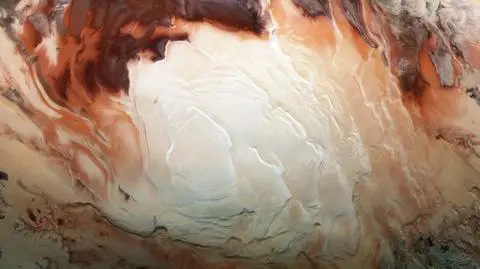 "Kosmiczne cappuccino", czyli biegun południowy Marsa w oku Mars Express Orbitrer