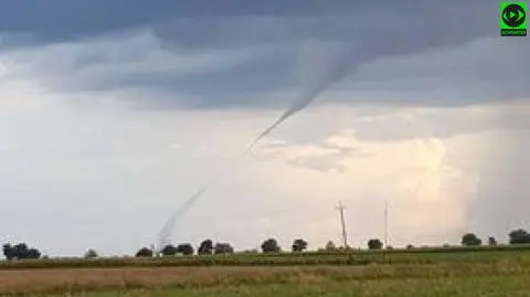 Trąba powietrzna nad wsią Ludzisko	