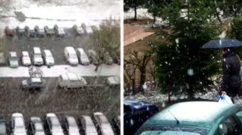 Opady śniegu w Giżycku