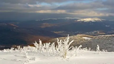 W Bieszczadach zima: śnieg i mróz