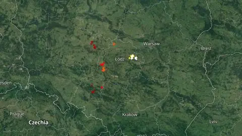 Wyładowania atmosferyczne w Polsce (blitzortung.org)