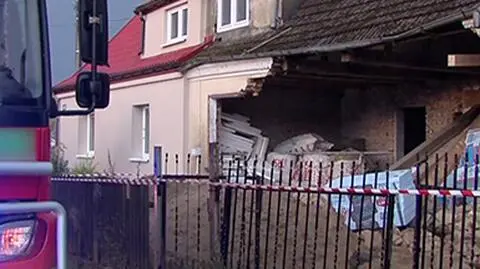 Zawaliła się ściana budynku