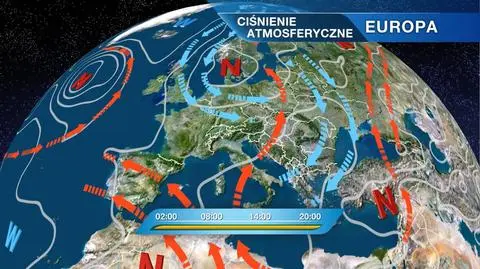 Układ ciśnienia nad Europą
