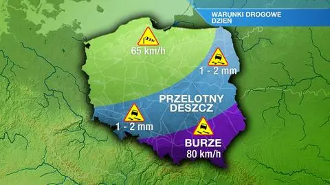 Warunki drogowe na czwartek