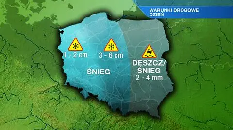 Na drogach będzie ślisko. Zachowajcie czujność