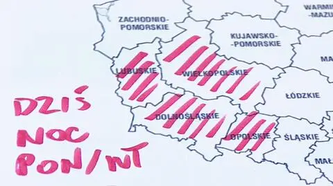 Na noc prognozuje się bardzo dużą sumę opadów