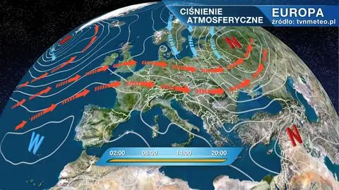 Masy powietrza i ośrodki baryczne nad Europą
