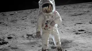 Aldrin na Księżycu 20 lipca 1969 roku