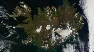 Islandia widziana z kosmosu