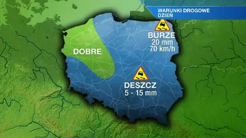 Jazdę utrudnią burze i porywisty wiatr