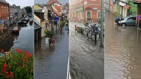 Zalany Gostyń. Ulice jak rwące potoki