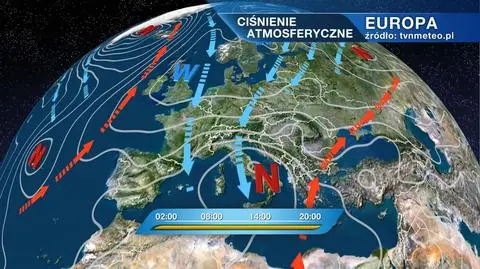 Sytuacja baryczna nad Europą