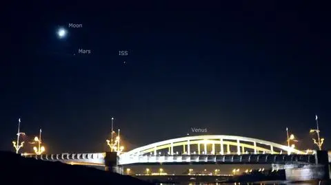 Magiczne chwile w Poznaniu. Księżyc, Mars, Wenus i przelot ISS