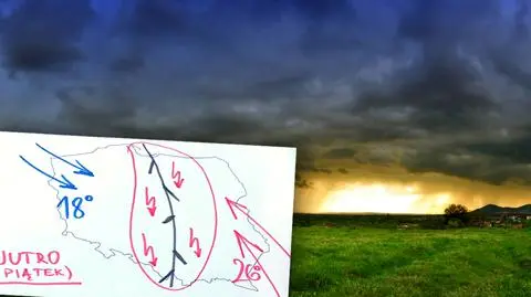 Na piątek prognozuje się gwałtowne burze