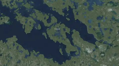 Wyspa na wyspie otoczona jeziorami