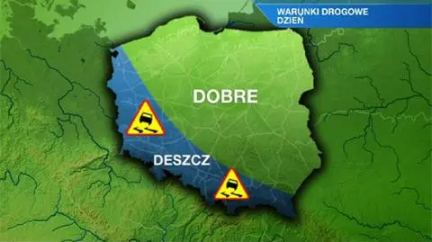 Deszcz utrudni jazdę na zachodzie i południu