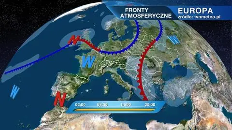 Fronty atmosferyczne nad Europą