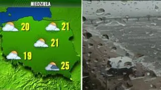Pochmurna i deszczowa plaża