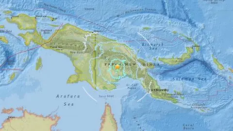 W Papui-Nowej Gwinei wystąpiło trzęsienie ziemi