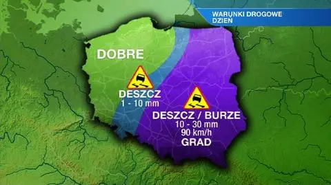 Kierowcom dadzą się we znaki deszcz i burze