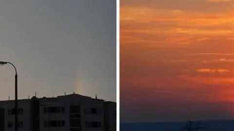 Magiczne słońce nad Giżyckiem. Parhelion i słup jednego dnia