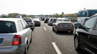 Wakacyjny korek w pobliżu Rimini