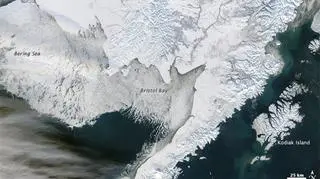 Południowa Alaska pod śniegiem