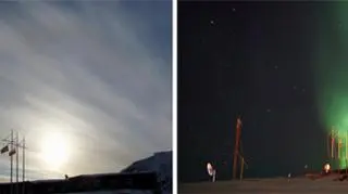 Zorza polarna zaobserwowana w lutym nad Hornsundem