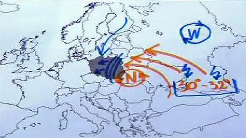 Oddziaływanie niżu i wyżu sprowadza do Polski wilgotne masy powietrza