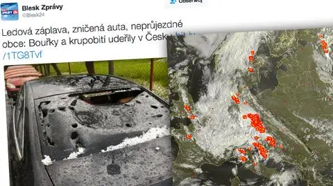 Grad w Czechach wybijał dziury w samochodach