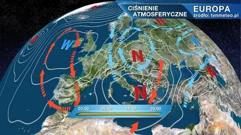 Ciśnienie atmosferyczne nad Europą