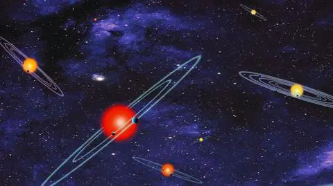 Artystyczna wizja pozasłonecznych systemów planetarnych