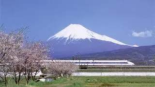 Góra Fudżi wiosenną porą